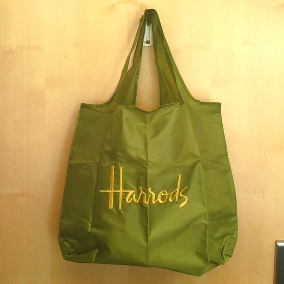Harrods Handbags - Classic Green/Gold Harrods Shopper Bag - Large
